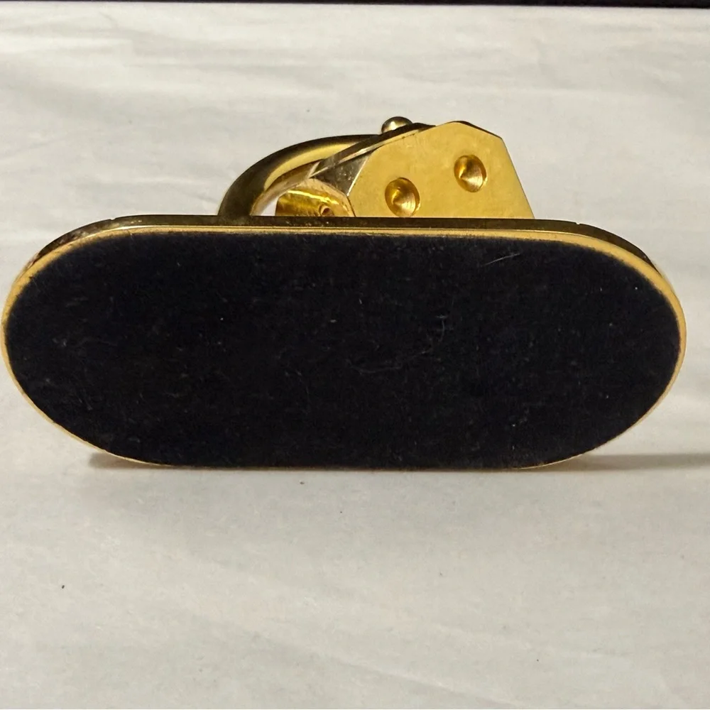 Vintage El Dorado Reno Casino Dice Desk Clock Gold Tone Working Quartz Spinner